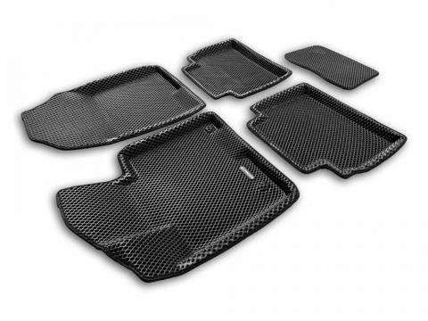 3D коврики Euromat для HYUNDAI Tucson (2021-) LWB (Корея), EVA, Черный