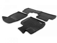 3D коврики Euromat для CHERY Tiggo 9 (2 ряда), EVA, Черный