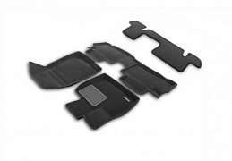 3D коврики Euromat для TENET T8 (2025-) 3 ряда, Business, Черный