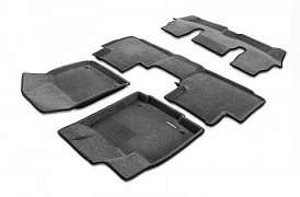 3D коврики Euromat для VOLKSWAGEN Talagon (2021-) 6 мест, Business, Серый