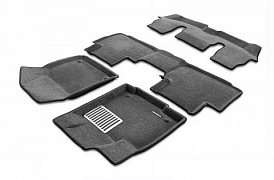 3D коврики Euromat для VOLKSWAGEN Talagon (2021-) 6 мест, Lux, Серый