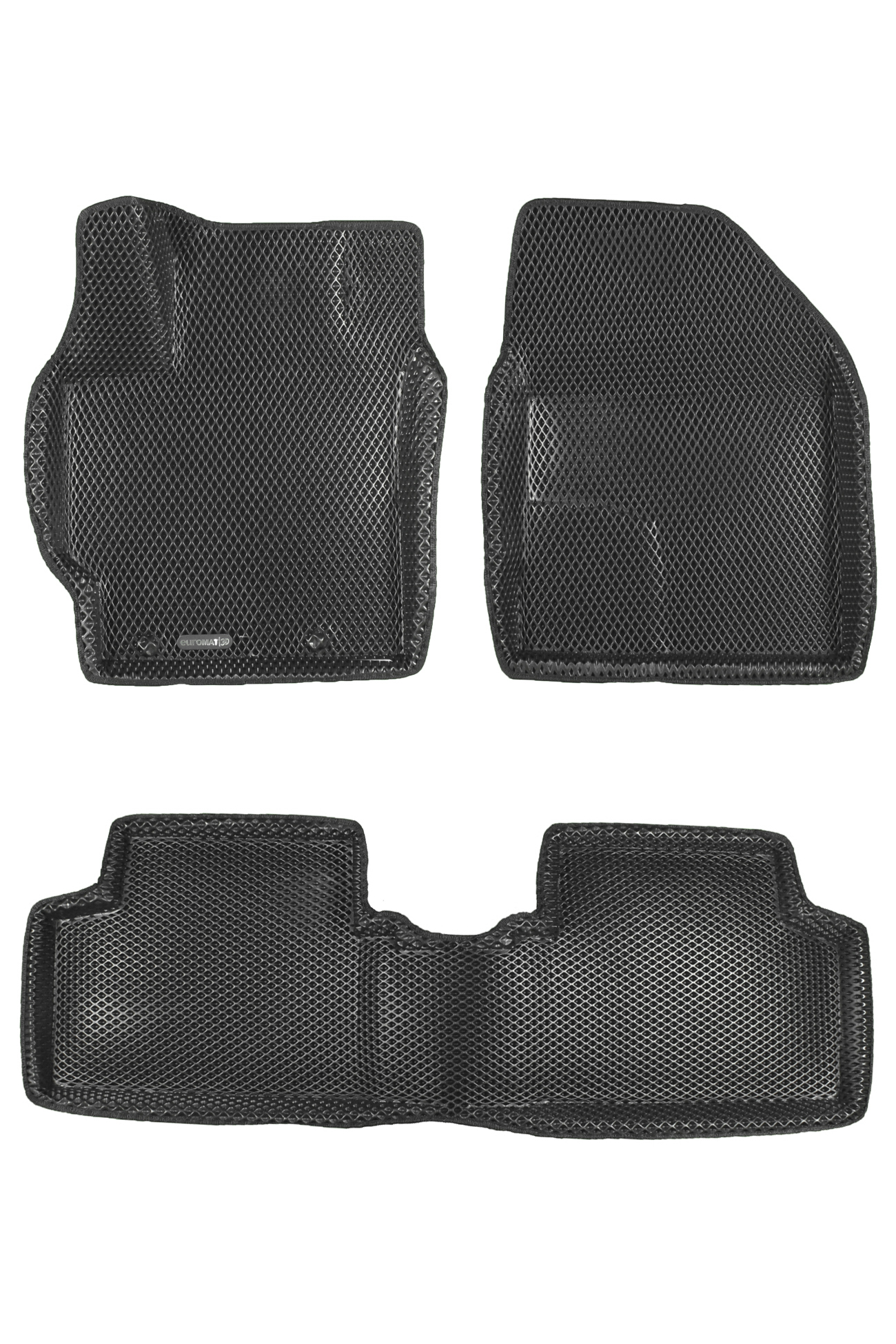 3D коврики Euromat для TOYOTA Corolla X (2006-2013), EVA, Черный