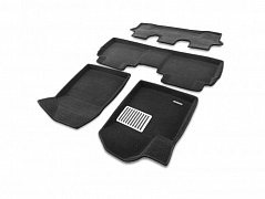 3D коврики Euromat для Evolute i-Space (3 ряда), Lux, Черный