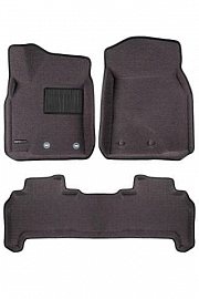 3D коврики Euromat для TOYOTA LC 200 (2012-2021) (с крепежом), Business, Серый