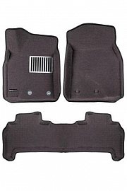 3D коврики Euromat для TOYOTA LC 200 (2012-2021) (с крепежом), Lux, Серый